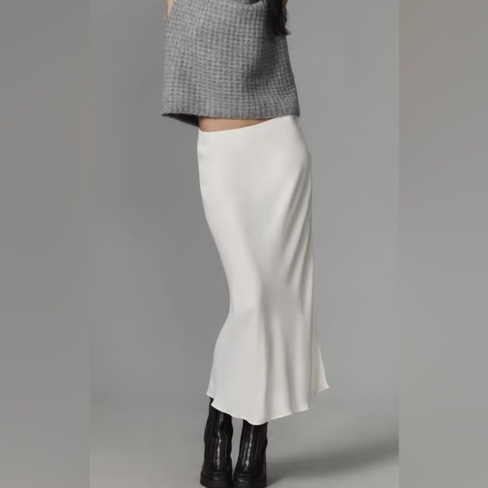 Anthropologie Cream Maxi Skirt